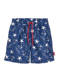 Playshoes Chlapci Plaveck&eacute; &scaron;ortky marine modr&aacute; / čern&aacute; / b&iacute;l&aacute; 86/92