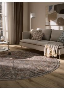 benuta nest Koberec Anwar &Scaron;ed&aacute;/B&eacute;žov&aacute; &oslash; 240 cm kulat&yacute;0000 &Scaron;ed&aacute;/B&eacute;žov&aacute; Orient&aacute;ln&iacute;,Ornament