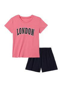 Petite Fleur D&iacute;vka Pyžamo pink / čern&aacute; / b&iacute;l&aacute; 122/128