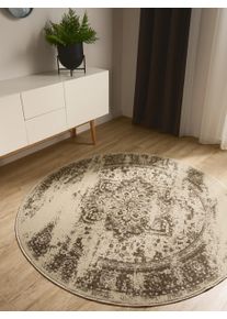 benuta Basic Koberec Suki Kr&eacute;mov&aacute;/Hněd&aacute; &oslash; 160 cm0000 Kr&eacute;mov&aacute;/Hněd&aacute; Vintage