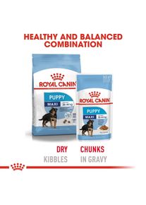 Royal Canin Maxi Puppy 4 kg + Maxi Puppy v om&aacute;čce 10&times; 140 g