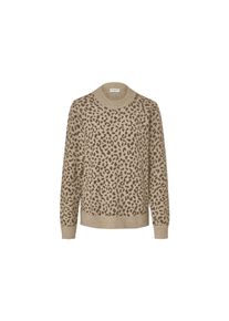 Tchibo - Pleten&yacute; svetr s potiskem - pro ženy - vel. S 36/38 - barva: b&eacute;žov&aacute;/s potiskem