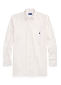 Velk&eacute; Velikosti - Polo Ralph Lauren - Lněn&aacute; ko&scaron;ile s n&aacute;&scaron;ivkou s logem - 3XL - B&iacute;l&aacute;