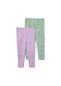 Tchibo - Dětsk&eacute; leg&iacute;ny - d&aacute;msk&eacute; - vel. 110/116 - barva: zelen&aacute;/s potiskem