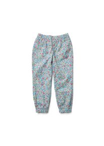 Tchibo - D&iacute;vč&iacute; navl&eacute;kac&iacute; kalhoty &ndash; Fit &raquo;Ella&laquo; - pro miminko - vel. 98/104 - barva: modr&aacute;/květovan&yacute;