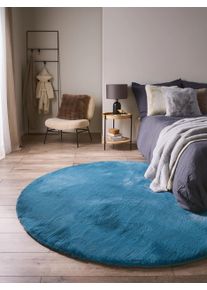 benuta nest Uměl&eacute; kož&iacute;&scaron;kov&eacute; koberce Dave Petrolejov&aacute; &oslash; 180 cm kulat&yacute;0000 Petrolejov&aacute; Jednobarevn&yacute;