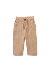 Tchibo - Dětsk&eacute; mu&scaron;el&iacute;nov&eacute; kalhoty - p&aacute;nsk&eacute;|d&aacute;msk&eacute; - vel. 122/128 - barva: b&eacute;žov&aacute;