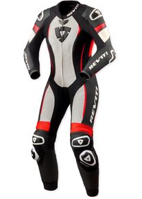 Revit Xena 4, leather suit 1pcs. perforated women , color: White/Neon-Red/Black , size: 40