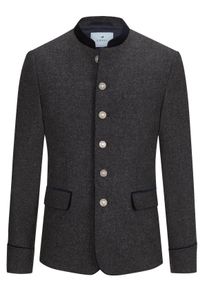 Velk&eacute; Velikosti - Amsel - Trachtenjanker Bogenhausen z lodenu se sametov&yacute;mi akcenty - 62 - Antracit