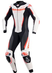 Alpinestars Stella GP-R7, leather suit 1pcs. women , color: White/Black/Neon-Red , size: 48