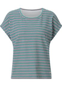 Damske Tričko s minimalistick&yacute;m potiskem n&aacute;mořnick&aacute; modr&aacute;-smaragdov&aacute;-proužek ,velikost 54