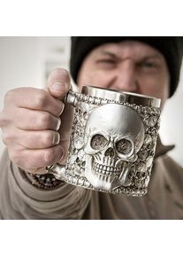 Kovov&yacute; hrnek lebka