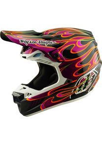 Troy Lee Designs SE5 Carbon Torched, motocross helmet , color: Black/Purple/Orange/White , size: S