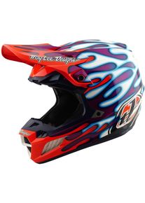 Troy Lee Designs SE5 Composite Overspray, motocross helmet , color: Purple/White/Red , size: S