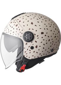 GMS-Moto Gelato Stracciatella, open face helmet , color: Beige/Brown , size: M