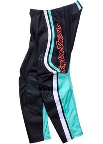 Troy Lee Designs GP Pro Roller, textile pants youth , color: Black/White/Turquoise , size: 28