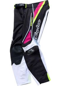 Troy Lee Designs SE Pro Salvo, textile pants youth , color: Black/White/Neon-Yellow/Pink , size: 24