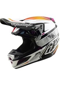 Troy Lee Designs SE5 Composite Lined Up, motocross helmet , color: Black/White/Purple/Orange , size: XS