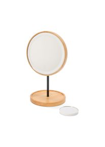 Tchibo - Kosmetick&eacute; zrc&aacute;tko s LED a dodatečn&yacute;m 5n&aacute;sobn&yacute;m zvět&scaron;en&iacute;m - barva: hněd&aacute;