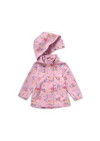 Tchibo - Dětsk&aacute; softshellov&aacute; bunda - pro miminko - vel. 86/92 - barva: růžov&aacute;/květovan&yacute;