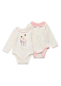 Tchibo - Body s dlouh&yacute;m ruk&aacute;vem a l&iacute;mcem pro miminka - pro miminko - vel. 98/104 - barva: b&iacute;l&aacute;/s potiskem