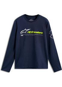 Alpinestars Mandatory CSF, t-shirt long sleeve , color: Dark Blue/Neon-Green/White , size: XXL