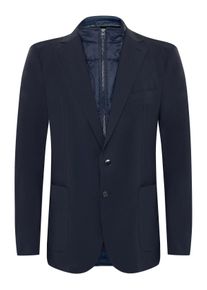 Velk&eacute; Velikosti - HECHTER PARIS - H-Xtension strečov&eacute; sako s vsadkou, Modern Fit - 64 - Modr&aacute;