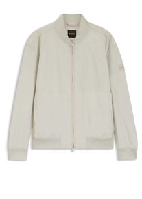 Velk&eacute; Velikosti - BOSS - Lehk&yacute; strečov&yacute; bluzon s pod&scaron;&iacute;vkou ze s&iacute;ťoviny a n&aacute;&scaron;ivkou s logem - 62 - B&eacute;žov&aacute;