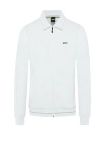 Velk&eacute; Velikosti - BOSS - Mikina v overshirtov&eacute;m vzhledu s malou v&yacute;&scaron;ivkou loga - 4XL - B&iacute;l&aacute;