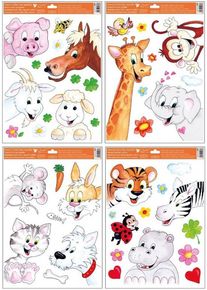 Anděl Okenn&iacute; f&oacute;lie - vykukuj&iacute;c&iacute; zv&iacute;ř&aacute;tka - 30 x 42 cm - 6886