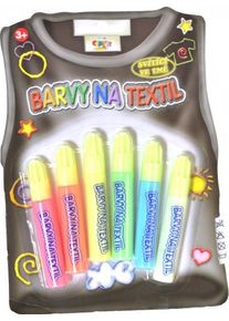 SMT Barvy na textil - sv&iacute;t&iacute;c&iacute; - 6 x 7 ml - FBD076