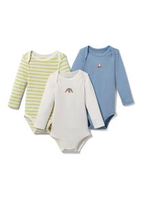 Tchibo - Dětsk&aacute; body s dlouh&yacute;m ruk&aacute;vem - pro miminko - vel. 74/80 - barva: modr&aacute;/s potiskem