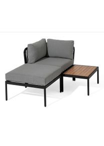 Tchibo - Modul&aacute;rn&iacute; souprava s textiln&iacute;m v&yacute;pletem - barva: čern&aacute;