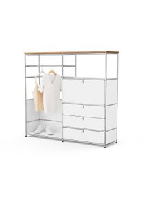 Tchibo - Kovov&aacute; skř&iacute;ň &raquo;Cn3&laquo; s dřevěnou deskou - barva: b&iacute;l&aacute;