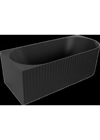 MEXEN Gia volně stoj&iacute;c&iacute; rohov&aacute; vana reli&eacute;f lev&aacute; 170 x 80, čern&aacute; mat bez krytky přepadu a z&aacute;tky 52701708071L-SS