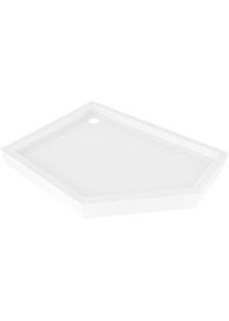 MEXEN Flow+ pětibok&aacute; sprchov&aacute; vanička lev&aacute; 100 x 80, b&iacute;l&aacute; lesk 46P108010LH