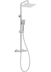 DEANTE Sprchov&yacute; sloup, se sprchovou bateri&iacute;, termostatick&yacute; brou&scaron;en&aacute; ocel NAC_F4HT