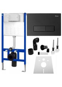 REA Podom&iacute;tkov&yacute; WC syst&eacute;m + tlač&iacute;tka H čern&yacute; KPL-90006