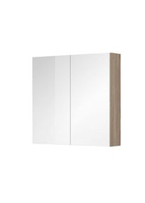 Mereo Aira, Ponte koupelnov&aacute; galerka 80 cm, zrcadlov&aacute; skř&iacute;ňka, dub Kronberg CN717GD