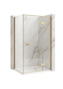 REA/S Sprchov&yacute; kout Atlas 90x100 Brush Gold vpravo KPL-K4571
