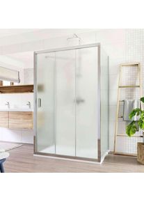 Mereo Sprchov&yacute; kout, Lima, obd&eacute;ln&iacute;k do prostoru U, trojd&iacute;ln&eacute;, zasun., 90x80x90 cm, chrom ALU, sklo Point CK89692K