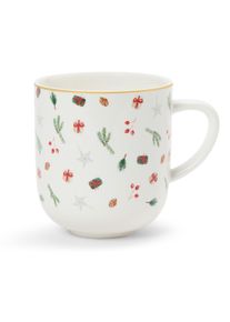 Tchibo - Velk&yacute; hrnek s dekorem - barva: b&iacute;l&aacute;