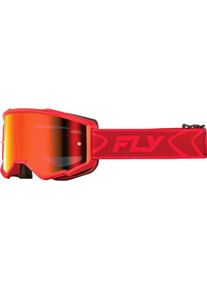 Fly Racing Zone S26, goggles mirrored , color: Red/Dark Red Red-Mirrored , size: One Size