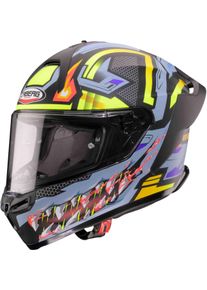 CABERG Roxter Hunter, full face helmet , color: Matt Black/Grey/Neon-Yellow , size: S