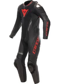 Dainese Demon Sprint, leather suit 1pcs. , color: Black/Neon-Red , size: 54