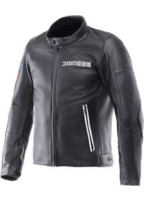 Dainese Leggenda, leather jacket , color: Black/Blue/Red , size: 50