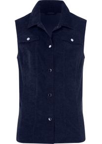 Damske Kordov&aacute; vesta se sedlem, snadn&aacute; &uacute;držba n&aacute;mořnick&aacute; modr&aacute; ,velikost 54