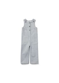 Tchibo - Dětsk&eacute; tkan&eacute; kalhoty s laclem - pro miminko - vel. 74/80 - barva: modr&aacute;/s proužky