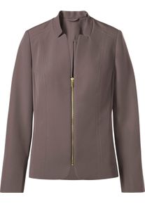 Damske Blejzr z nežehliv&eacute;ho materi&aacute;lu tmav&aacute; taupe ,velikost 46