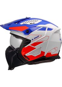 LS2 OF606 Drifter Trek, modular helmet , color: White/Blue/Red , size: XS